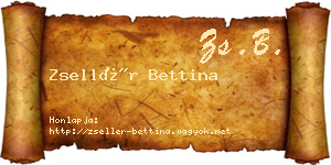 Zsellér Bettina névjegykártya